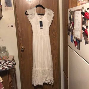 Pretty white corseted bodice sundress
